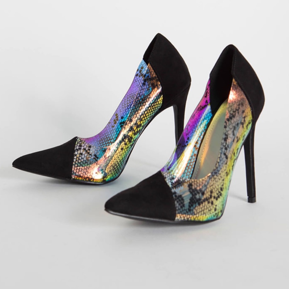 Gimme A Hiss Holographic Snake Pumps